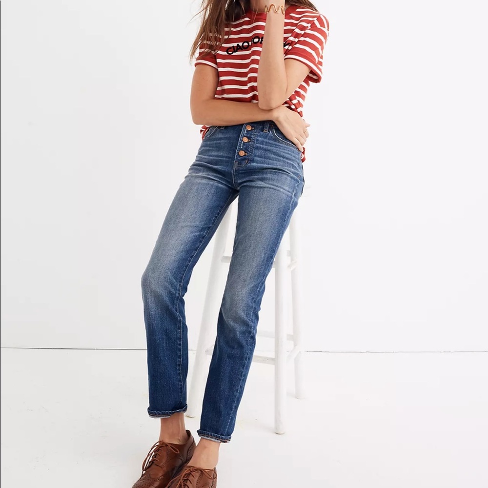 NEW Madewell Perfect Vintage Jean Comfort Stretch Edition: Button Fly